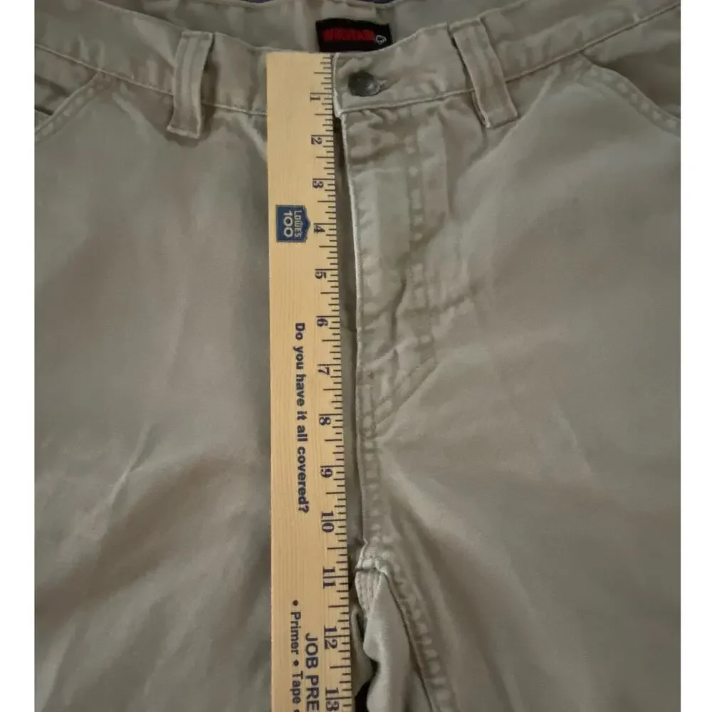 Wolverine Men's Cargo Shorts 34 Khaki Cotton Durable Workwear Carpenter Pants
